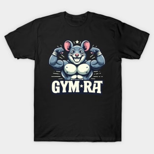 Muscled Gym Rat mascot meme T-Shirt